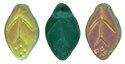 Leaves 12/7mm: Matte Emerald - Vitral