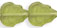 Medium Leaves - 10/12 Vertical Hole : Olivine