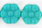 Flowers 8/4mm : Turquoise