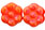 Flowers 8/4mm: Opaque Orange - Luster