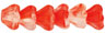 Baby Bell Flowers 4/6mm : Crystal/Red