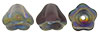 Bell Flowers 8/6mm: Matte Mid. Amethyst - Vitral