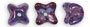 Flower Caps 5/5mm : Luster - Transparent Amethyst