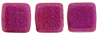 CzechMates Tile Bead 6mm : Opalescent Neon Pink
