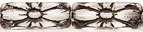 Rectangle Flower 20/8mm : Crystal - Black Inlay