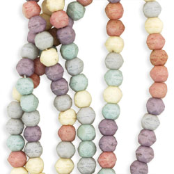 Strung Pressed Bead Mixes : Facetted Round 5mm- Ethereal Mix .5m