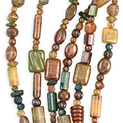 Strung Pressed Beads : Tropic Trinkets Mix