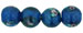 Flower Beads 6mm: Cobalt