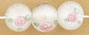 Flower Beads 10mm: White