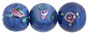 Flower Beads 10mm: Cobalt
