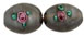 Flower Beads 14/10mm - Oval: Grey