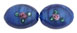 Flower Beads 14/10mm - Oval: Cobalt