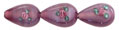 Flower Beads 16/10mm - Teardrop: Amethyst