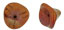 Three Petal Flower 10/12mm : Bronze Luster Iris - Opaque Red