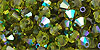 M.C. Beads 4/4mm - Bicone/AB: Olivine