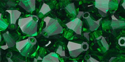 M.C. Beads 6 x 6mm - Bicone: Green Emerald