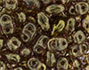 MiniDuo 4 x 2mm : Luster - Transparent Gold/Smokey Topaz