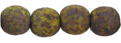 Round Beads 6mm : Opaque Olivine - Stone Picasso