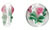 Oval Flower Silver Foil 12/10mm: Crystal