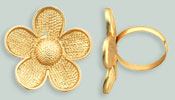 Daisy Ring - Free Size 30mm : Gold