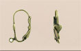European Style Ear Wire 20mm : Antique Brass
