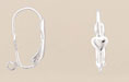 European Style Ear Wire 20mm: Silver