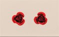 Metal Flower 10mm: Matte - Red