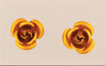 Metal Flower 12mm : Matte - Tangerine