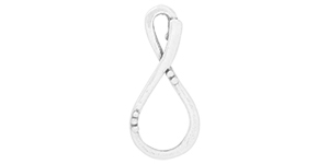 Starman Sterling Silver Essentials : Elongated Eternity Link with Accents 22 x 10mm