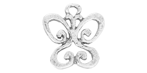 Starman Sterling Silver : Small Cut-Out Butterfly Charm 10.5 x 10mm