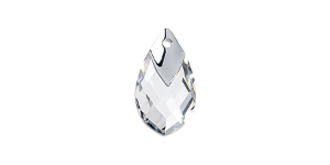 PRESTIGE 6565 18mm Metallic Cap Pear-Shaped Pendant Crystal Light Chrome