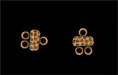 Hammered Connector 10/8mm: Antique Copper