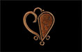 Heart/Bird Pendant: Antique Copper