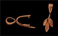 Three Leaf Pinch Bail 24/8mm: Antique Copper