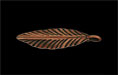 Curved Leaf Pendant 33/8mm : Antique Copper