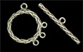 Braided Wreath Toggle : Antique Silver