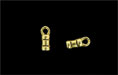 Crimp Tube with loop 9/4: Gold