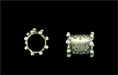 Floral Tube 10/9mm: Antique Silver