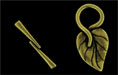 Philodendron Toggle: Antique Brass