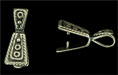 Roped Pinch Bail 23/9mm: Antique Silver