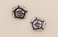 Flat Rose 10/5mm: Antique Silver