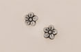 Flower 7mm: Antique Silver