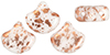 Matubo Ginkgo Leaf Bead 7.5 x 7.5mm : Copper Splash - White
