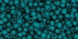 TOHO Round 11/0 Tube 5.5" : Transparent-Frosted Teal
