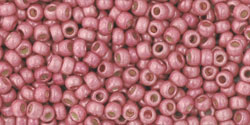 TOHO Round 11/0 Tube 2.5" : PermaFinish - Matte Galvanized Pink Lilac