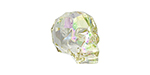 PRESTIGE 5750 13mm Skull Bead Crystal Luminous Green